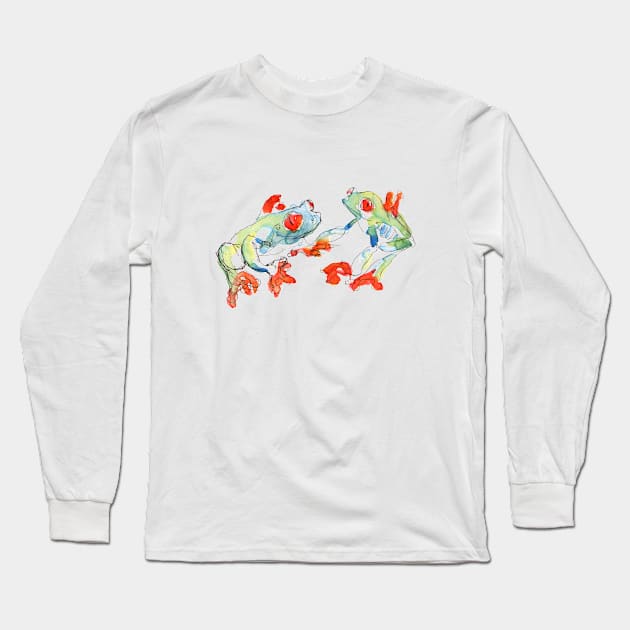 Tree Frogs Long Sleeve T-Shirt by MSerido